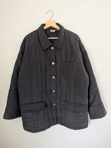 Vintage black silk - black,