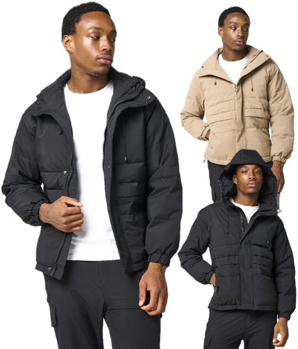 Men hooded puffer winter - men's,