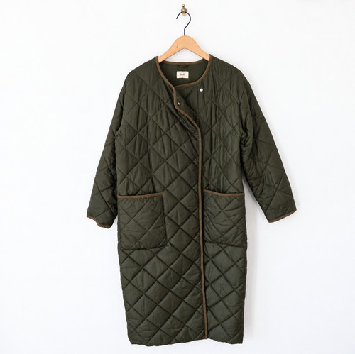 Hush padded quilted wrap coat - hush,
