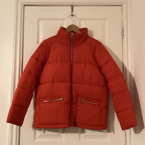Ladies stylish red zip detail - red,