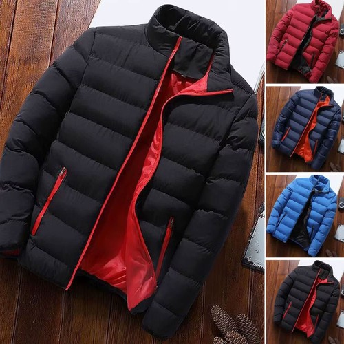 Mens winter warm quilted parka - quilted,