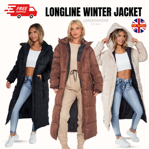 Womens maxi longline coat - womens,