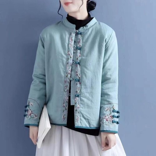 Women short padded coat - padded,